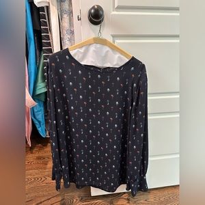Ann Taylor Navy Blouse
